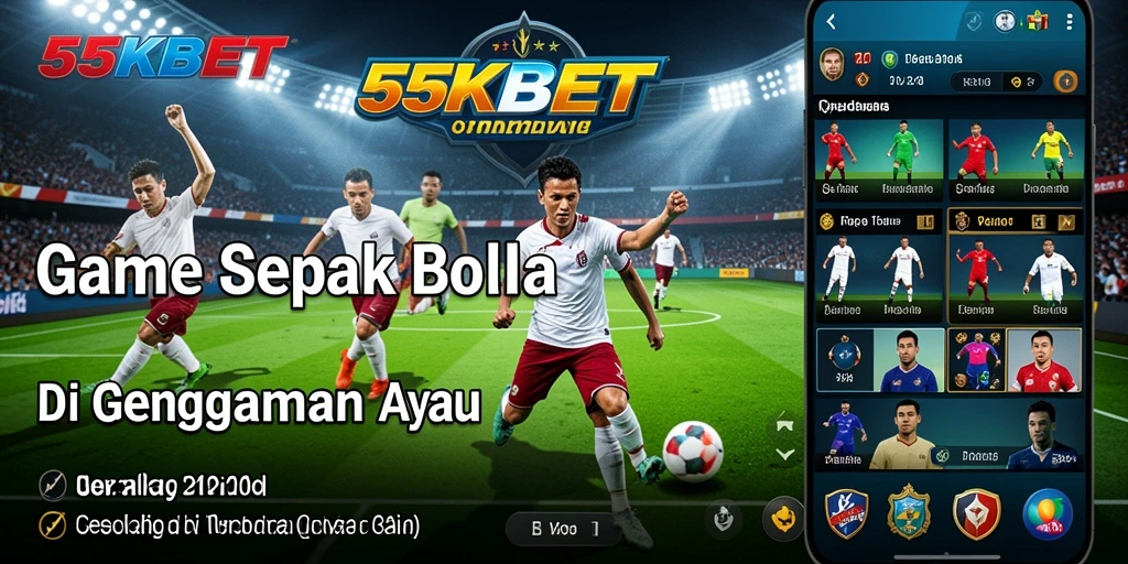 Tampilan gameplay sepak bola yang mendebarkan di 55KBET.
