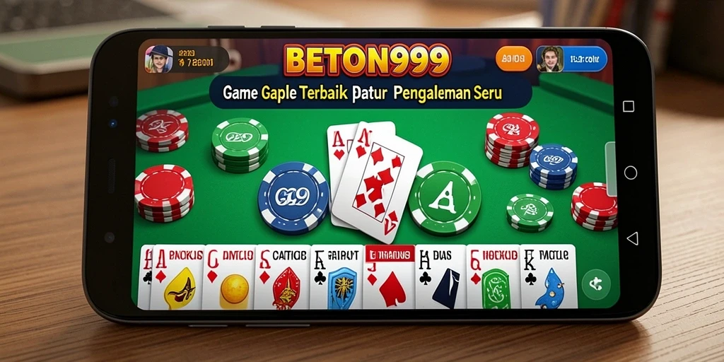 Tampilan gameplay seru di BETON999 saat bermain Gaple.