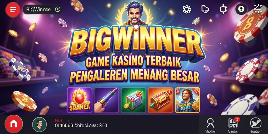 Tampilan menarik dari gameplay BIGWINNER yang penuh dengan keseruan Kasino.