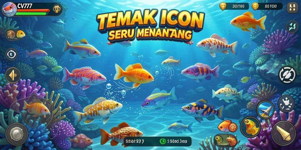Tampilan screenshot gameplay CV777 yang penuh aksi Tembak Ikan.