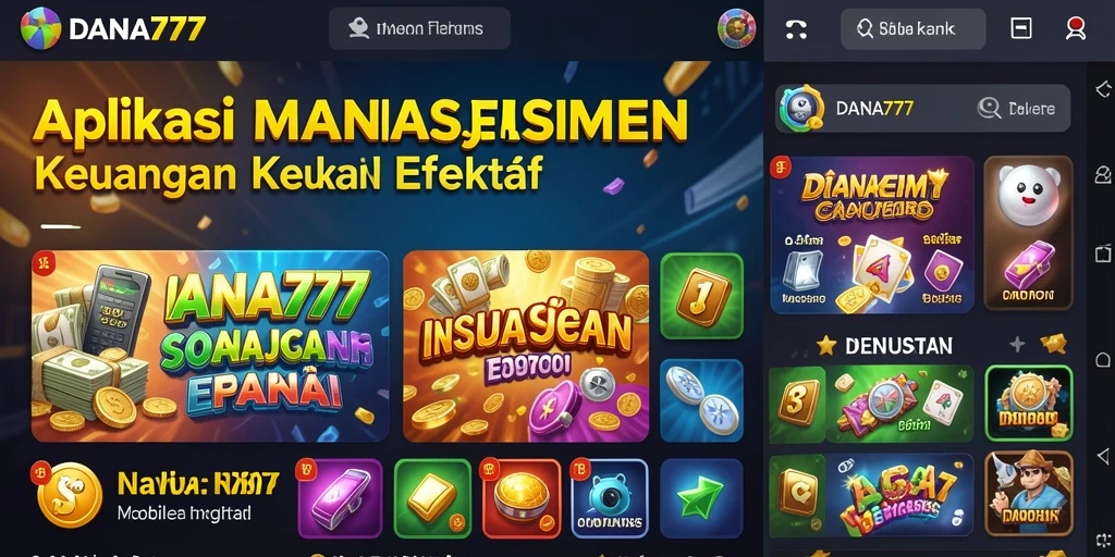Screenshot utama DANA777 menampilkan antarmuka yang intuitif untuk manajemen keuangan.