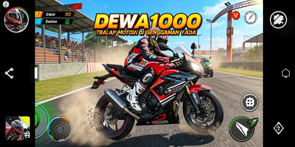 Tampak aksi balapan seru dalam DEWA1000 dengan motor kece.