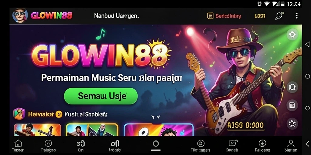 Tampilan menarik gameplay GLOWIN88 menunjukkan interaksi musik yang mendebarkan.