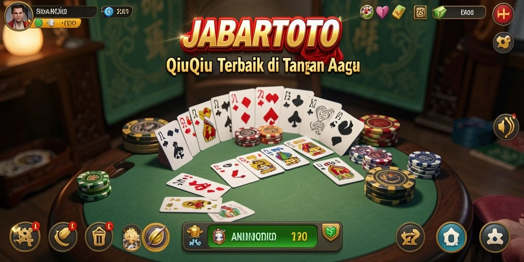 Tampilan gameplay seru JABARTOTO dalam sesi QiuQiu.