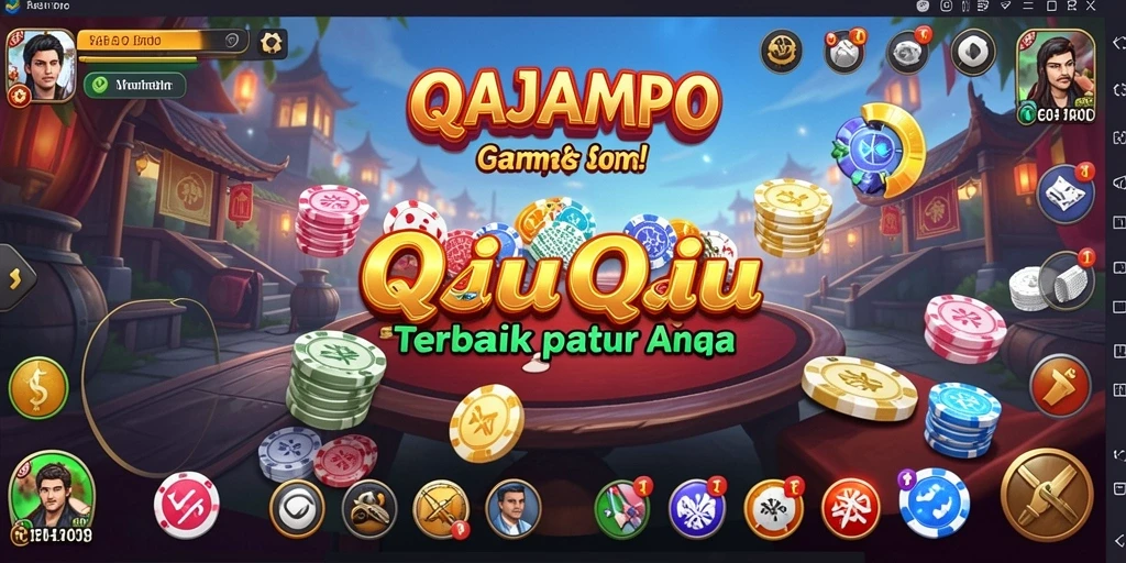 Tampilan permainan QiuQiu yang seru dan menantang di RAJAMPO.
