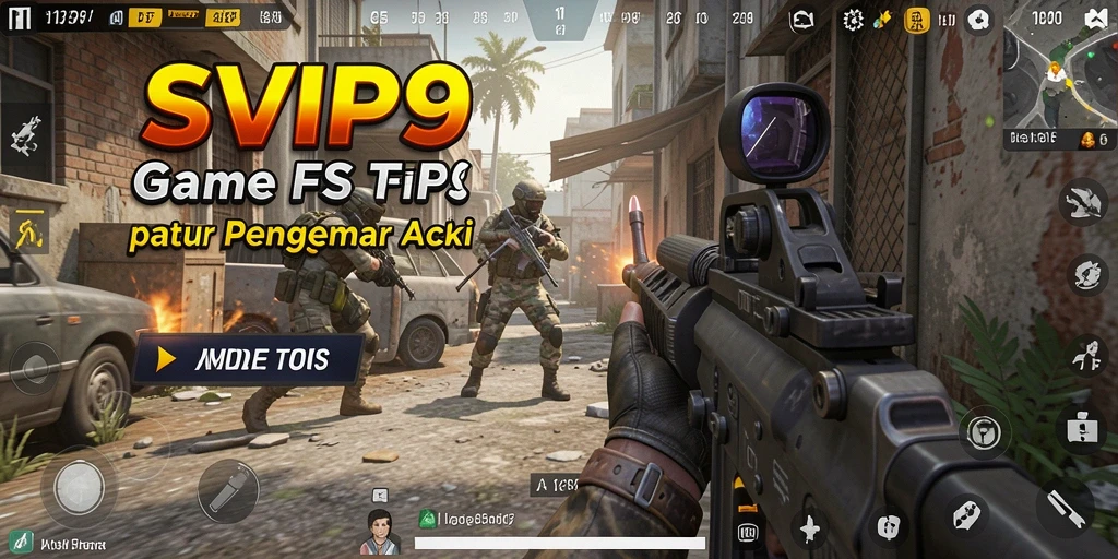 Tampilan gameplay SVIP9 dengan aksi tembak-menembak yang intens.