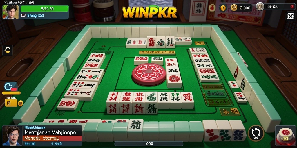 Tampilan gameplay WINPKR dengan desain Mahjong yang menarik.